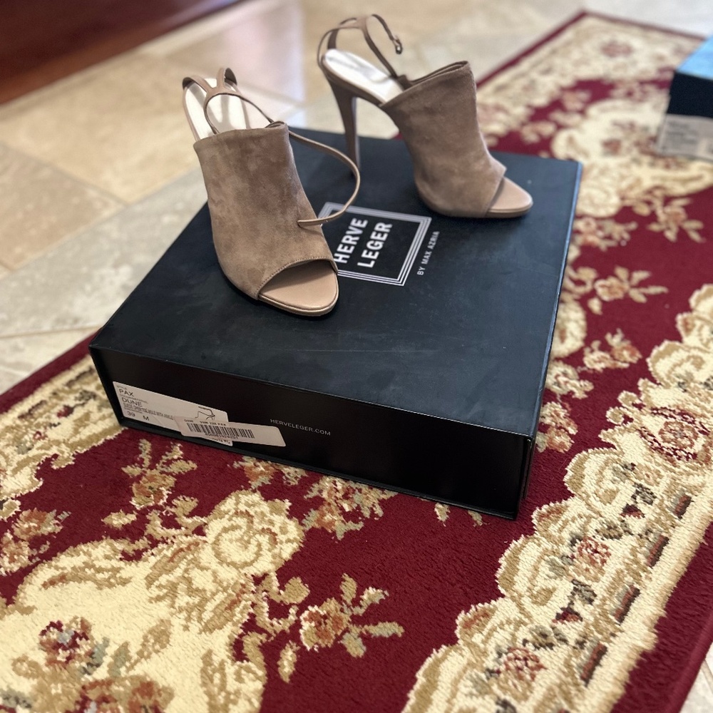 Herve Leger  Suede Open Toe